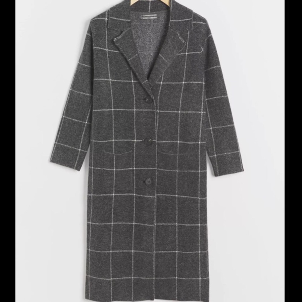 Solenna window pane cardigan